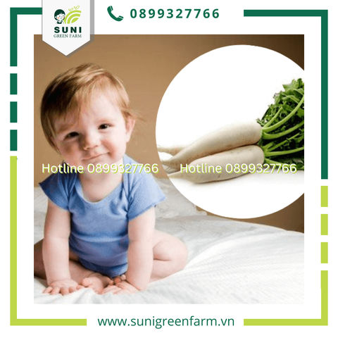 TÁC DỤNG CỦ CẢI TRẮNG VỚI TRẺ EM MÀ MẸ BỈM CHƯA BIẾT