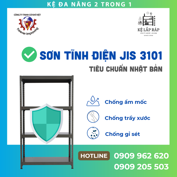 Kệ Sắt Sơn Tĩnh Điện - Sự Kết Hợp Hoàn Hảo Giữa Tính Thẩm mỹ và Bền Bỉ