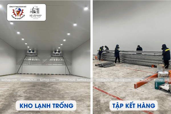 Dự án thi công kệ kho lạnh thực tế