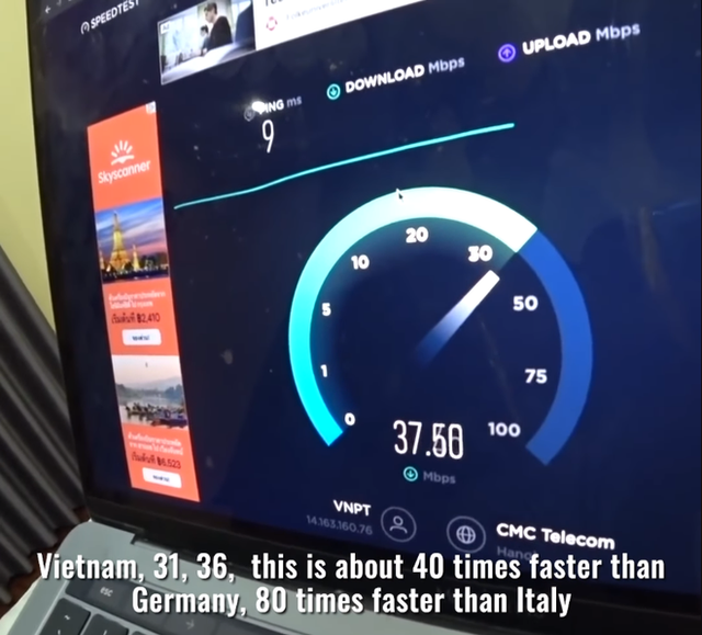 Youtuber thế giới "sốc nặng" trước tốc độ Internet ở nông thôn Việt Nam, nhanh gấp 80 lần so với một số nước Châu Âu