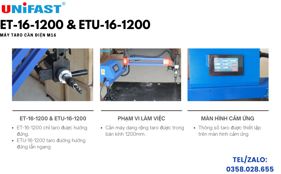 Máy taro điện ET-16-1200 và ETU-16-1200