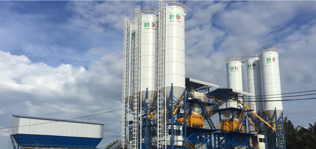 TRẠM TRỘN BÊ TÔNG ĐÔI CÔNG SUẤT 2X120 M3/H - BÊ TÔNG RẠCH CHIẾC (2015)