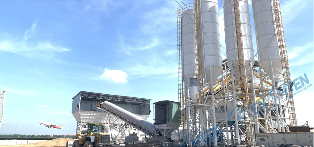 TRẠM TRỘN BÊ TÔNG CÔNG SUẤT 150 M3/H - NAM NGUYÊN SÂN BAY TÂN SƠN NHẤT (10/2022)