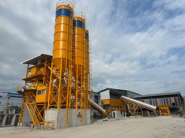 TRẠM TRỘN BÊ TÔNG CÔNG SUẤT 120 M3/H - HÙNG VƯƠNG GROUP - VĨNH CỬU