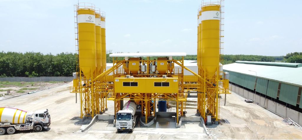 TRẠM TRỘN BÊ TÔNG CÔNG SUẤT 2 x 150 M3/H - HOÀNG CÁT (4/2022)