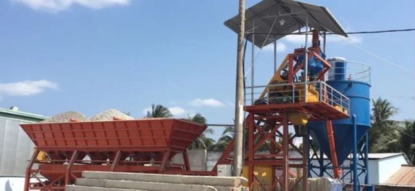 GIẢI PHÁP TRẠM TRỘN BÊ TÔNG CHO MẶT BẰNG HẸP