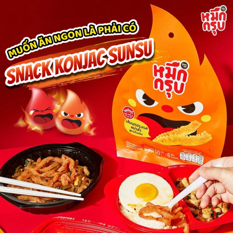 Mực Sật Thái Lan – Snack Konjac SunSu: Ăn Vặt Không Lo Tăng Cân