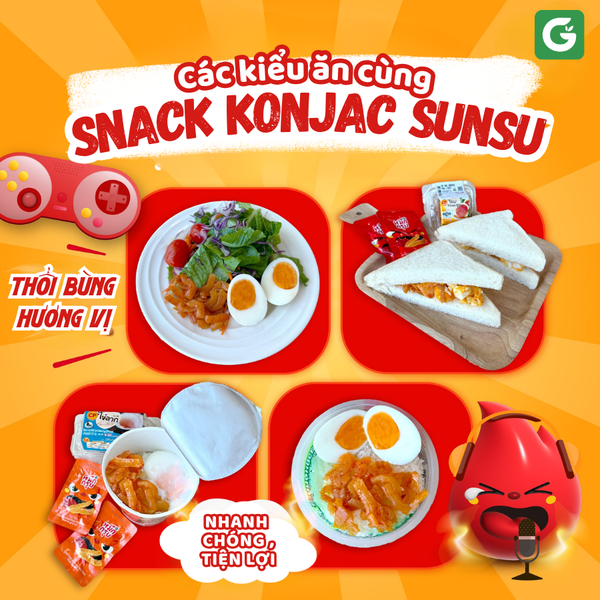 1001 Cách Ăn Cùng Mực Sật Thái Lan – Snack Konjac SUNSU Giòn Cay, Lạ Miệng, Siêu Cuốn!
