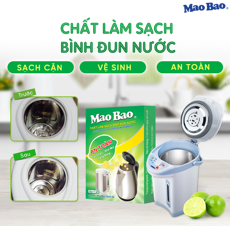 Chất Làm Sạch Bình Đun Nước