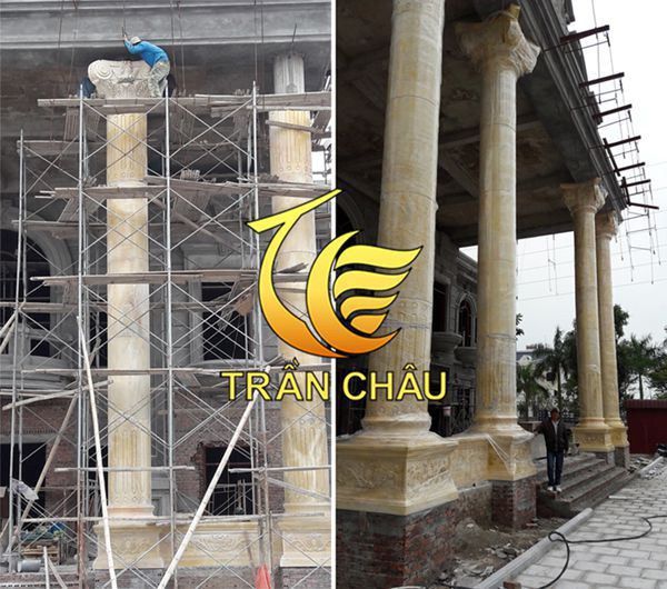 Hoàn Thiện Ốp Chân Cột Đá Cho Gia Chủ