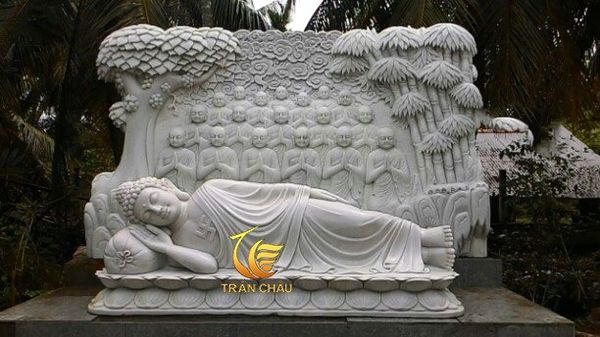 Tượng Đức Phật Nhập Niết Bàn Dưới Cây Đá Tự Nhiên