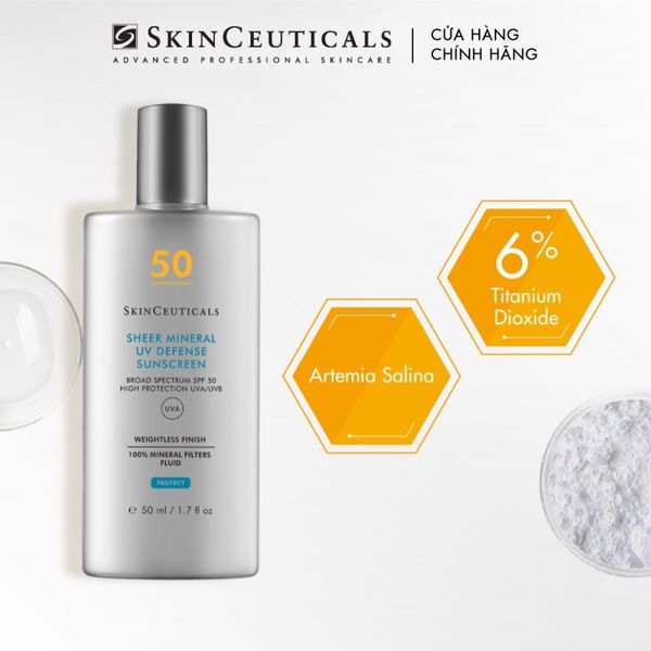 Kem Chống Nắng Vật Lý Dạng Sữa Mỏng Nhẹ Skinceuticals Sheer Mineral Uv Defense Spf 50 50ml