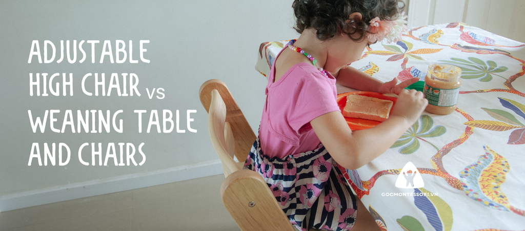 ACCESSIBLE HIGH CHAIR VS. WEANING TABLE AND CHAIRS