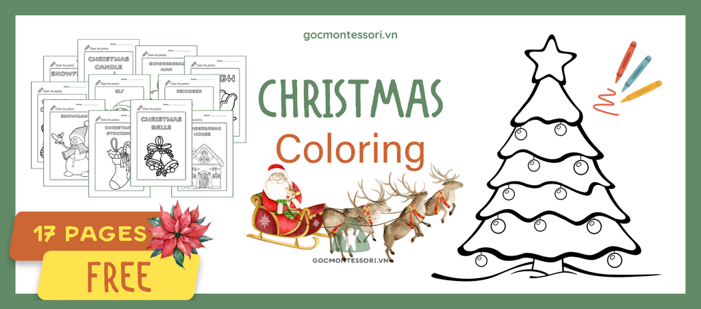 (Free) CHRISTMAS COLORING PAGES FOR KIDS