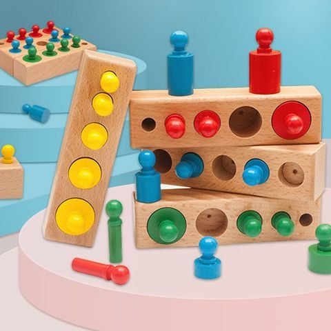 NÚM TRỤ MÀU SẮC: GIÁO CỤ MONTESSORI KHÔNG THỂ THIẾU