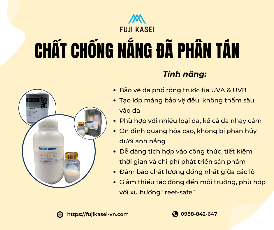 chất chống nắng đã phân tán