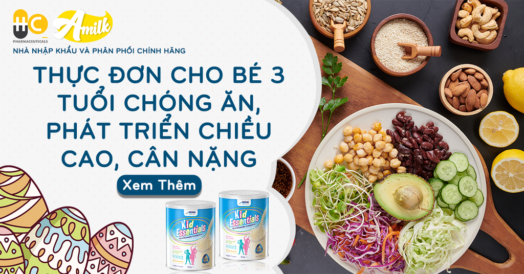 Thực Đơn Cho Bé 3 Tuổi Chóng Ăn, Phát Triển Chiều Cao, Cân Nặng