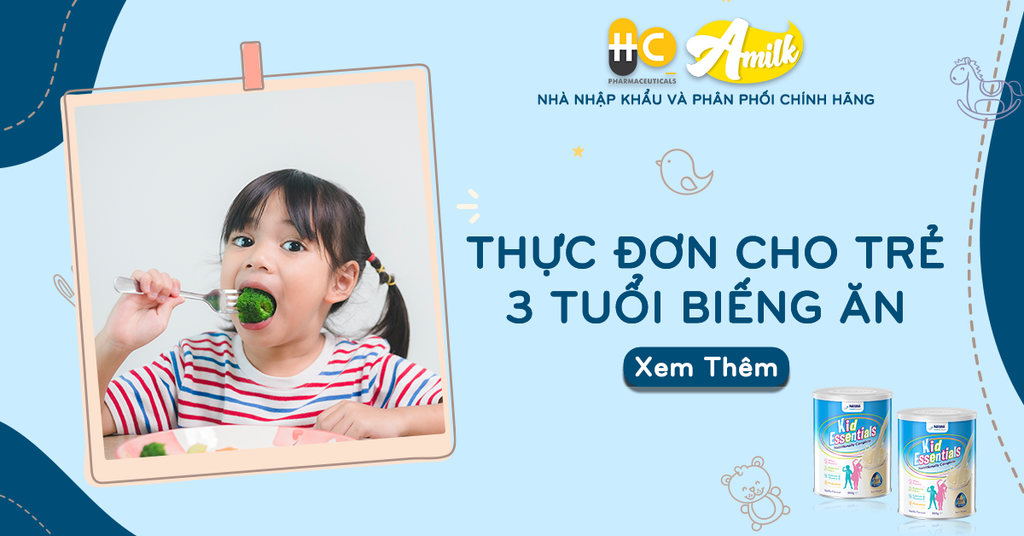 Mách Mẹ Thực Đơn Cho Trẻ 3 Tuổi Biếng Ăn Áp Dụng Hiệu Quả Ngay