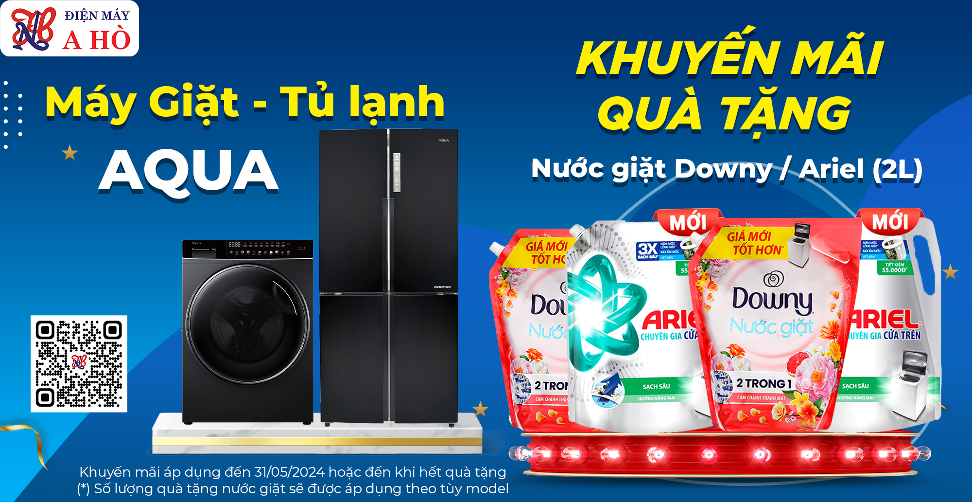 🎁Máy giặt , Tủ lạnh AQUA - Khuyến mãi Tặng nước giặt