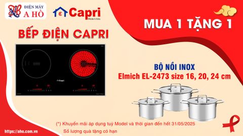 MUA 1 TẶNG 1 - BẾP ĐIỆN CAPRI [ Áp dụng đến 31.05.25]