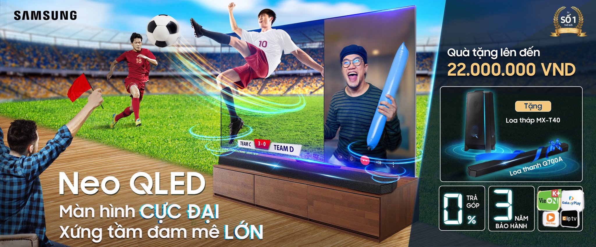 Bộ quà tặng lên đến 22 triệu khi mua tivi SAMSUNG Neo QLED