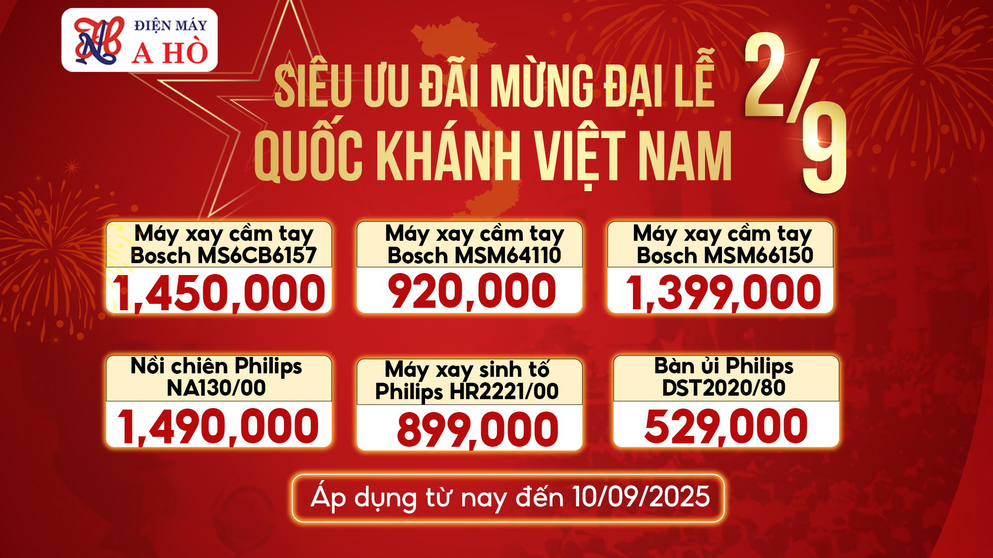 Siêu ưu đãi mừng Đại Lễ 2/9