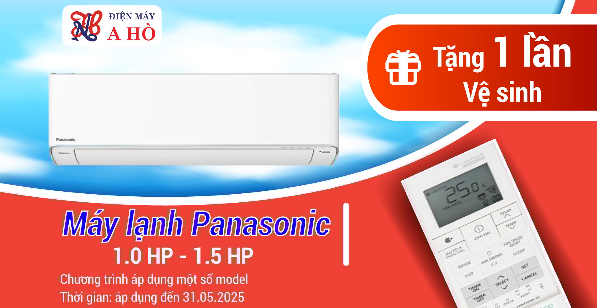 🎉 TẶNG 1 LẦN VỆ SINH MIỄN PHÍ KHI MUA MÁY LẠNH PANASONIC❄️