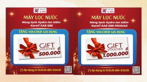 ✨Tặng Voucher Gia Dụng lên đến 1️⃣0️⃣0️⃣0️⃣k cho Máy lọc nước Karofi (áp dụng đến 31/03/2025)