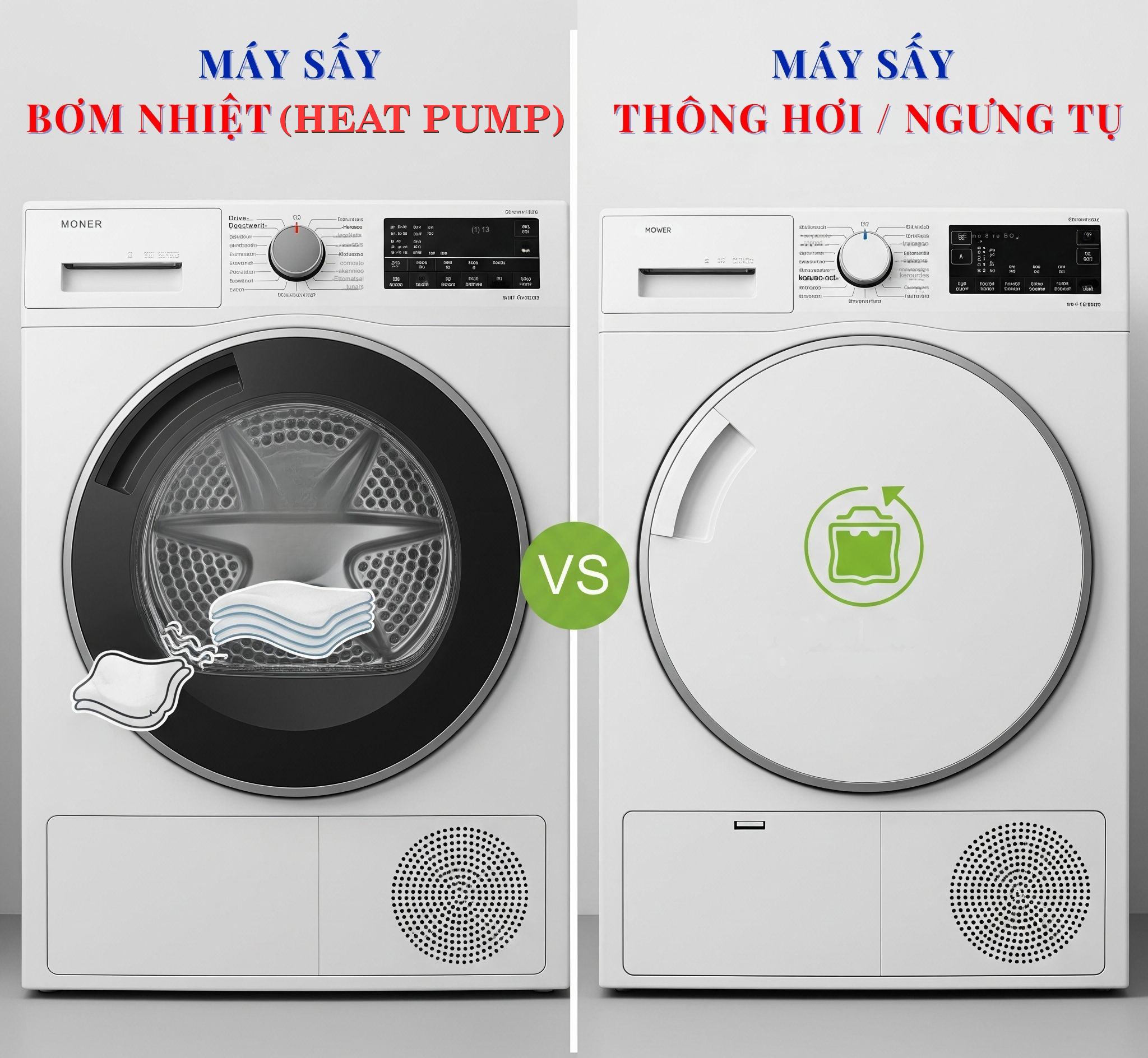Máy sấy bơm nhiệt và ngưng tụ nên mua loại nào?