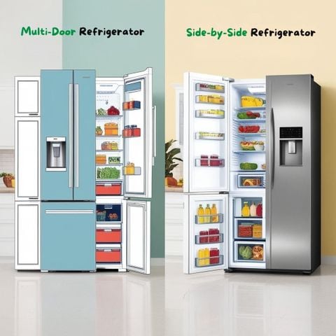 So sánh sự khác nhau giữa tủ lạnh Multidoor và Side by Side