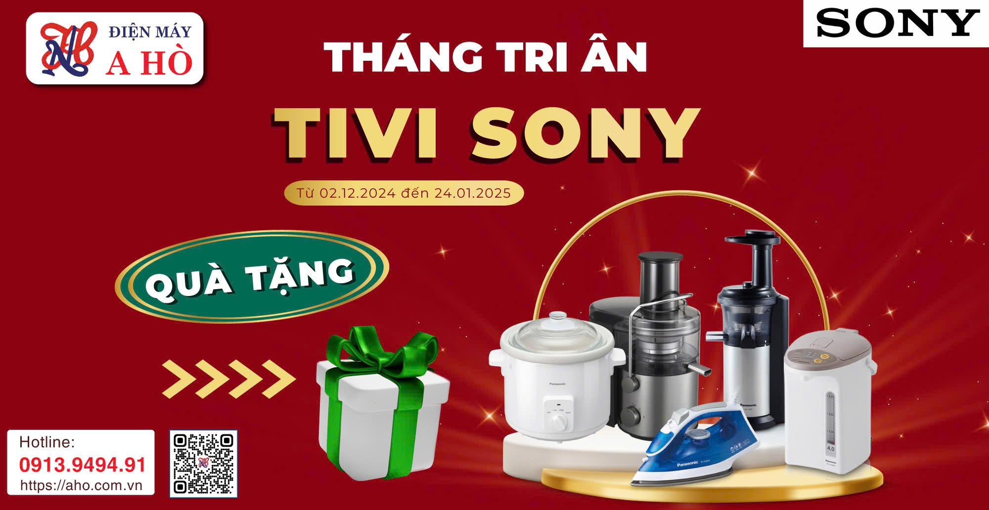 🎁Tặng quà gia dụng giá trị khi mua tivi 𝐒𝐎𝐍𝐘  (Áp dụng đến 24.01.25)
