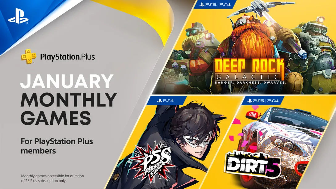 Game PlayStation Plus ngày 4 tháng 1: Persona 5 Strikers, Dirt 5, Deep Rock Galactic