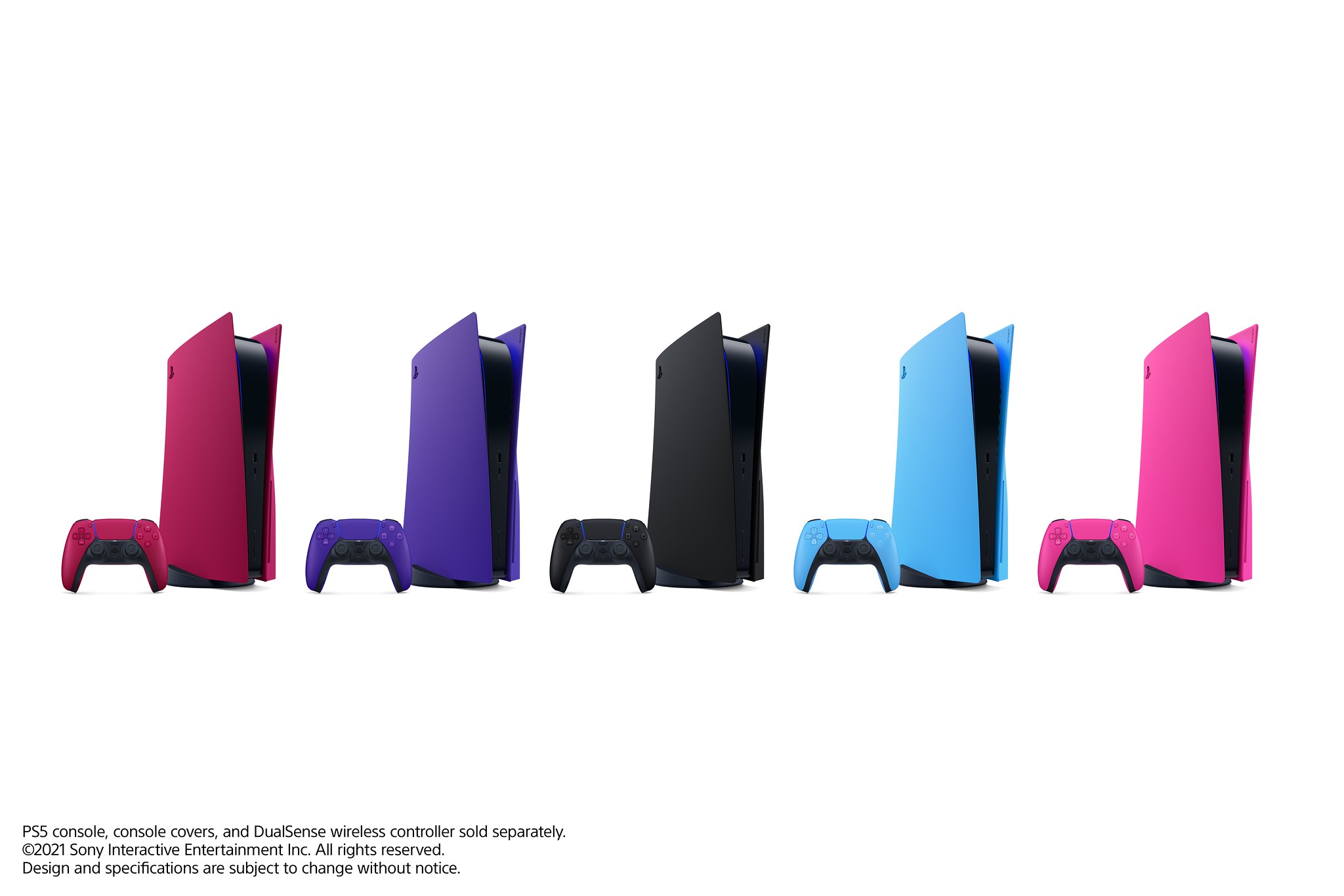 PS5 chính thức có cover màu Đen và 4 màu khác, DualSense cũng thêm 3 màu mới đồng nhất
