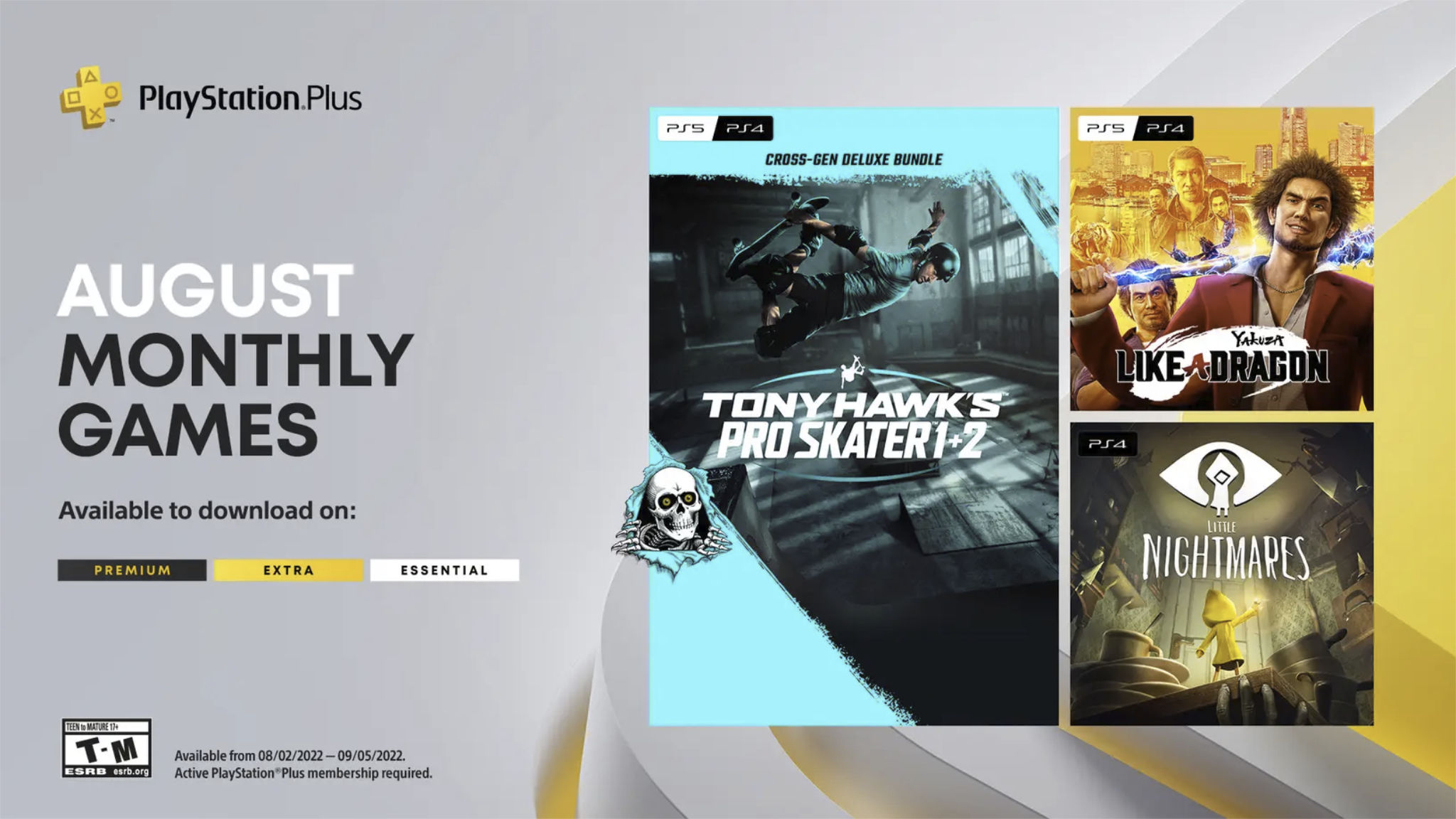 Game free PlayStation Plus tháng 8: Yakuza: Like A Dragon, Tony Hawk’s Pro Skater 1+2, Little Nightmares icamp