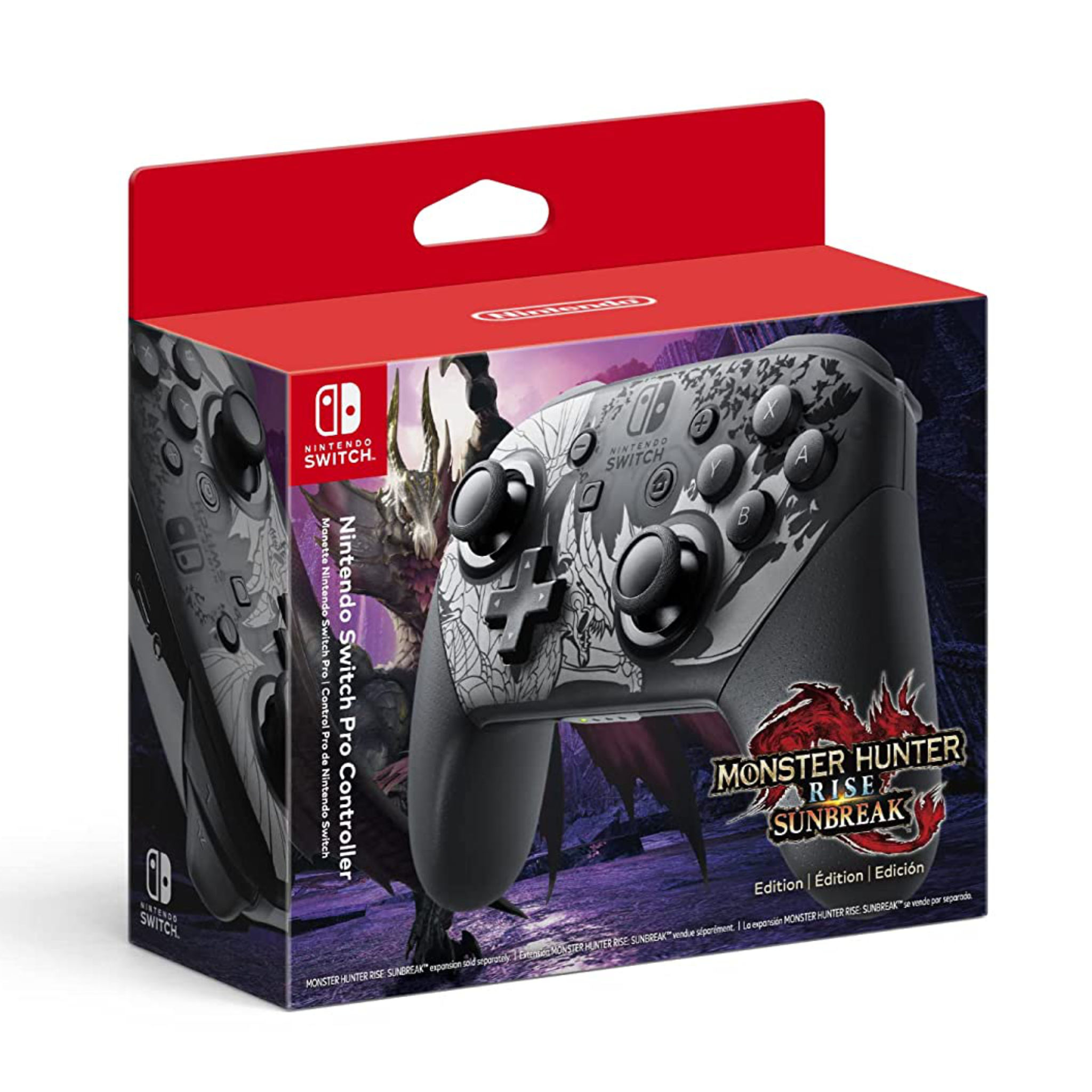 Tay cầm Nintendo Switch Pro Controller - Monster Hunter Rise Sunbreak Edition icamp