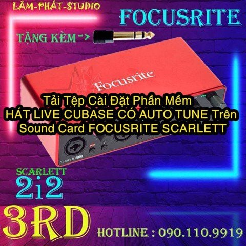 Tải Tệp Cài Đặt Phần Mềm HÁT LIVE CUBASE CÓ AUTO TUNE Trên Sound Card FOCUSRITE SCARLETT