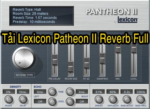 Tải Lexicon Patheon II Reverb Full siêu nhanh