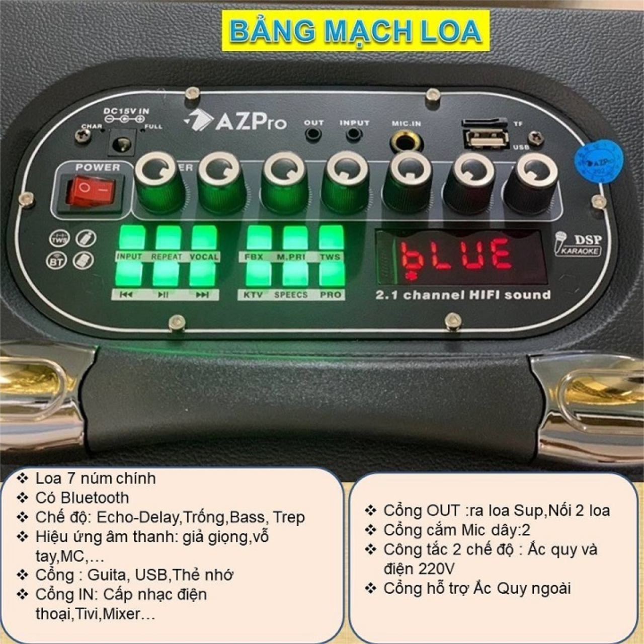 AZPro AZ-D336 Loa xách tay du lịch công xuất lớn