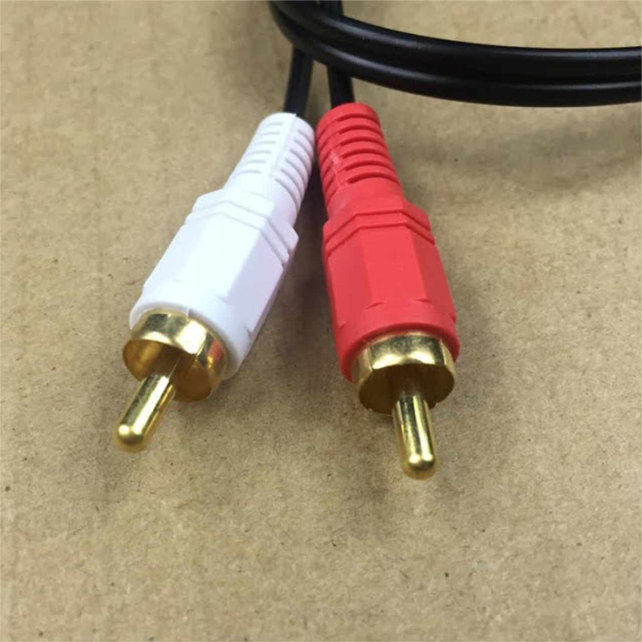 Cáp chuyển đổi Audio 3.5mm (Đực) ra 2 đầu RCA AV (hoa sen) - 25033