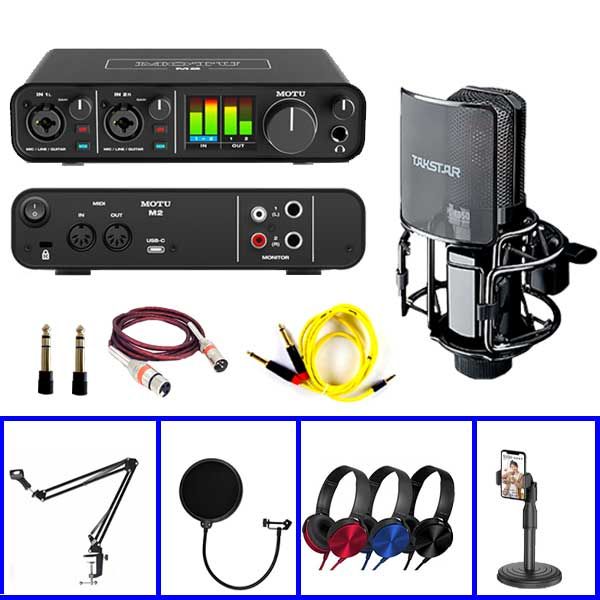 Combo Thu Âm Souncard Motu M2 Và Micro Takstar K850