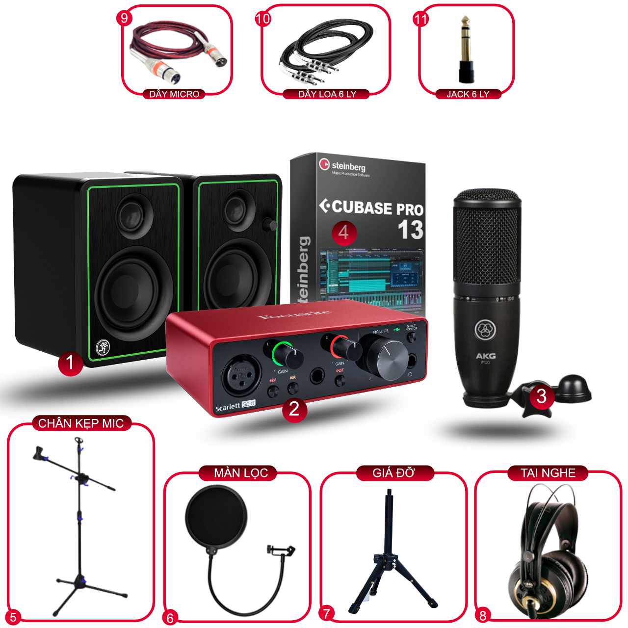 Combo Thu âm Solo Gen 3 Và Micro AKG P120 Home Studio