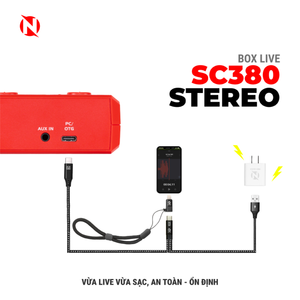 NMC AUDIO SC380 STEREO Box Livestream âm thanh stereo chất lượng cao