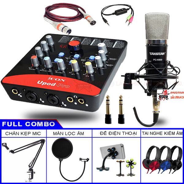 Combo Sound Card Icon Upod Pro Và Micro Takstar PC K600 – THIẾT BỊ