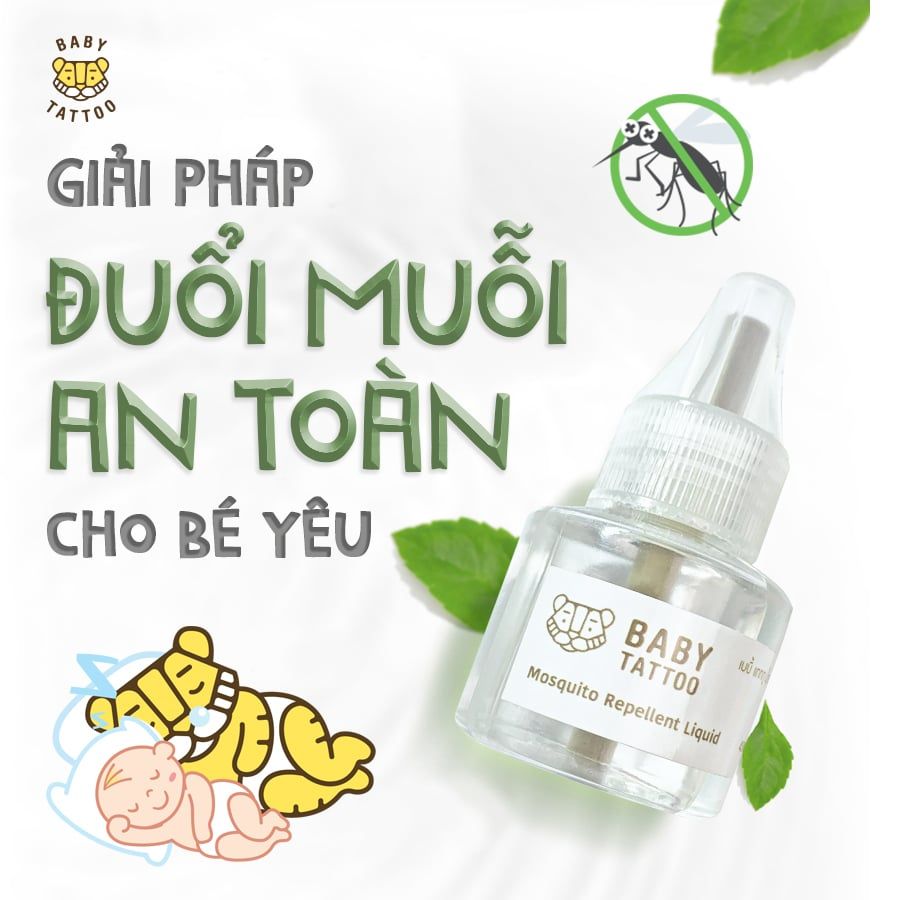 Giải Pháp Đuổi Muỗi An Toàn Cho Bé: Combo Máy Xông Và Tinh Dầu BABY TATTOO