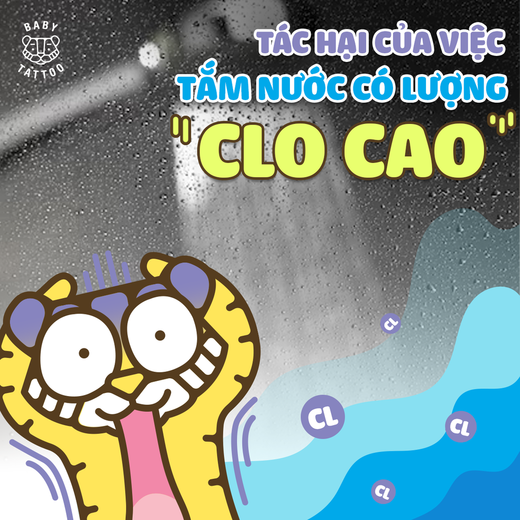 Tác hại của việc tắm nước có lượng clo cao