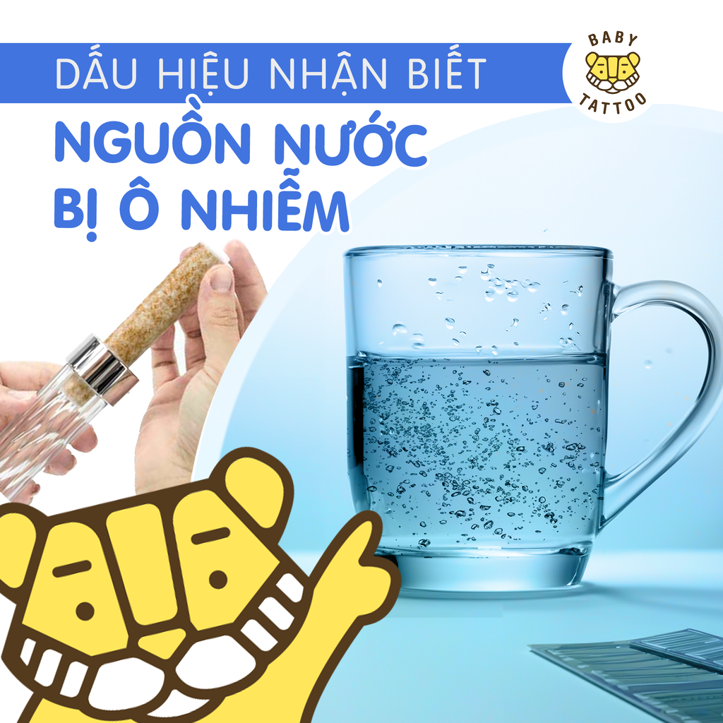 Dấu hiệu nhận biết nguồn nước bị ô nhiễm.