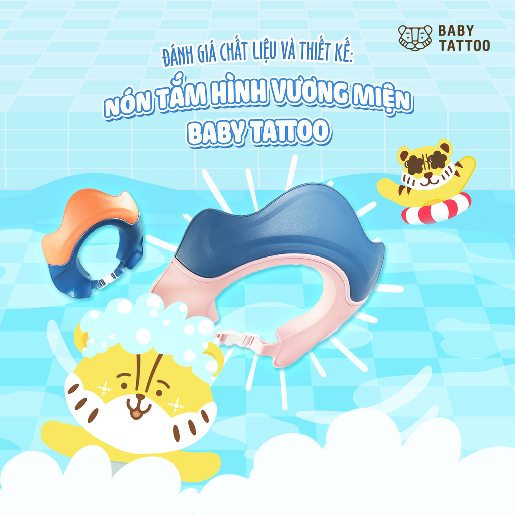 Đánh Giá Chất Liệu Và Thiết Kế: Nón Tắm Hình Vương Miện Mềm Baby Tattoo