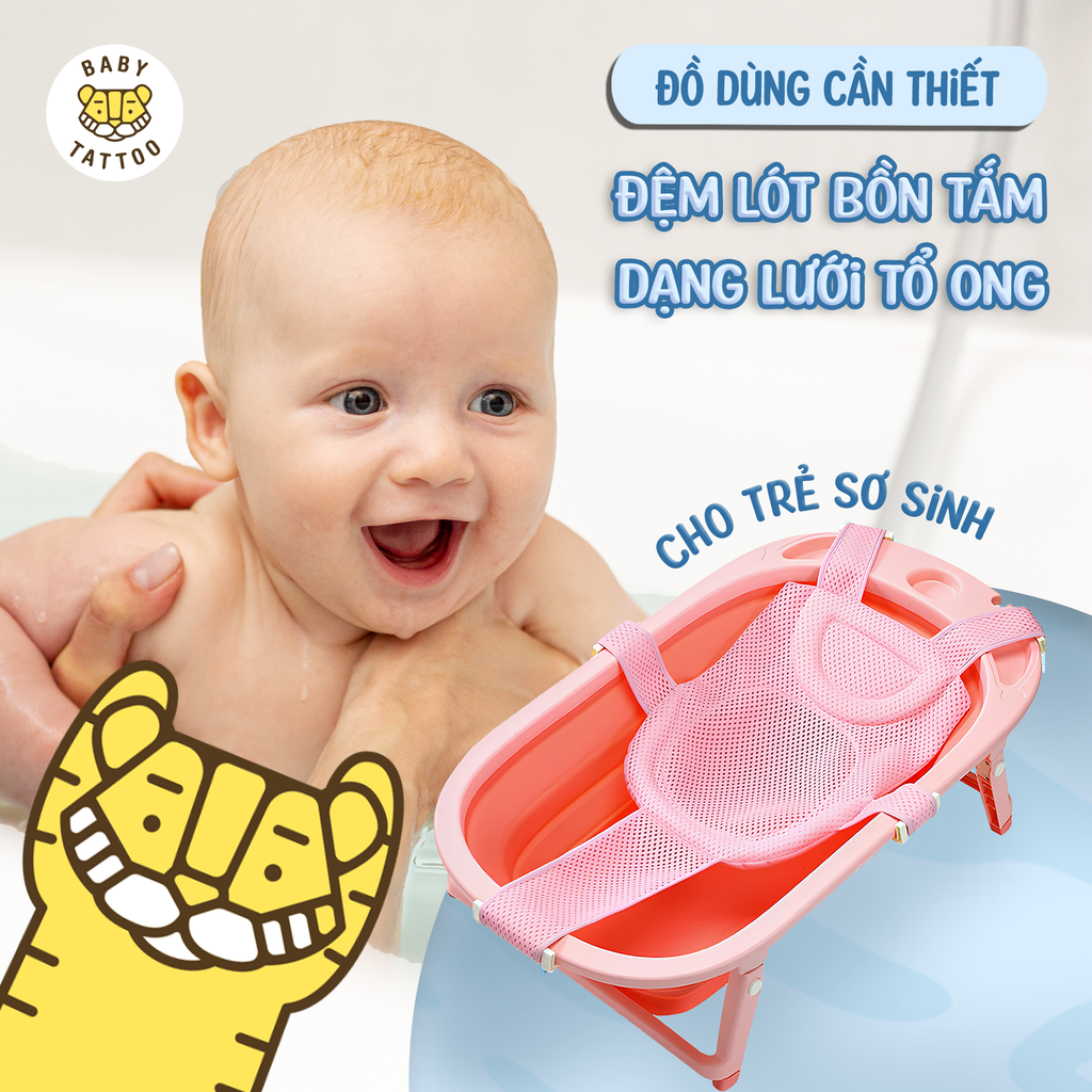 Đệm Lót Bồn Tắm Dạng Lưới Tổ Ong: Đồ Dùng Cần Thiết Cho Trẻ Sơ Sinh