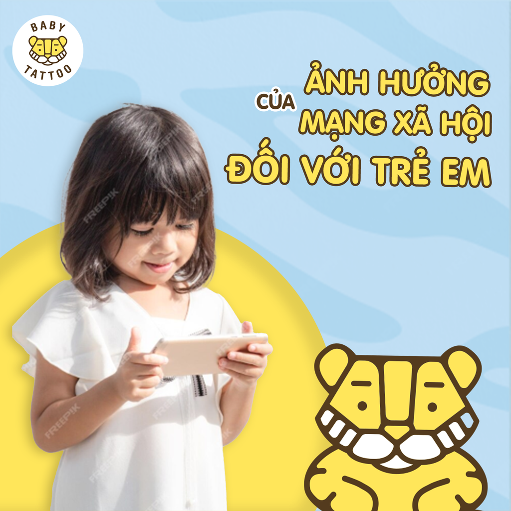 Ảnh hưởng của mạng xã hội đối với trẻ em.