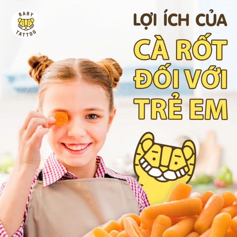 Lợi ích của cà rốt đối với trẻ em.
